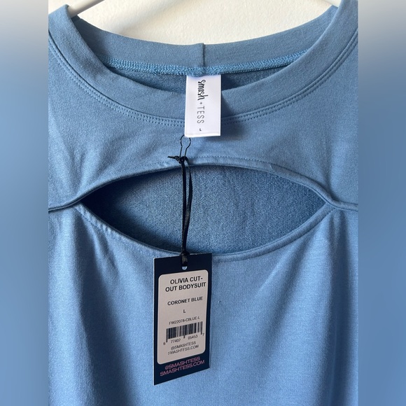 Smash + TESS Olivia Cutout Bodysuit in Blue: NWT - Picture 4 of 4